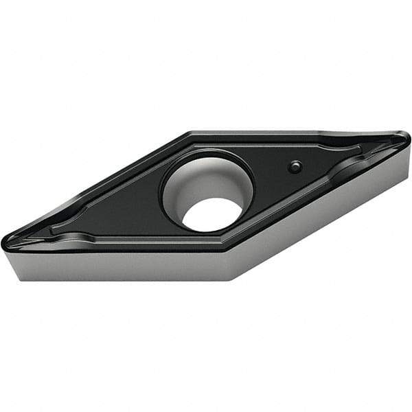 Walter - VCMT221 PF4 Grade WMP20S Carbide Turning Insert - TiCN/Al2O3/TiCN Finish, 35° Diamond, 1/4" Inscr Circle, 1/8" Thick, 1/64" Corner Radius - Benchmark Tooling