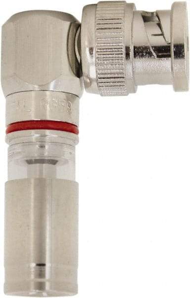 Ideal - Right Angle, BNC Compression Coaxial Connector - Compatible with RG59, Brass Body - Benchmark Tooling