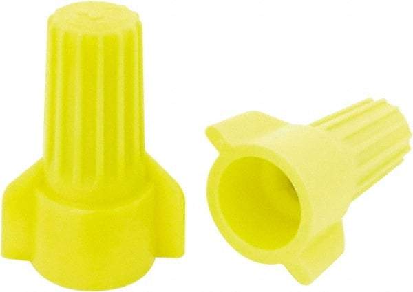 Ideal - 2, 18 to 3, 12 AWG, 600 Volt, Flame Retardant, Wing Twist on Wire Connector - Yellow, 221°F - Benchmark Tooling