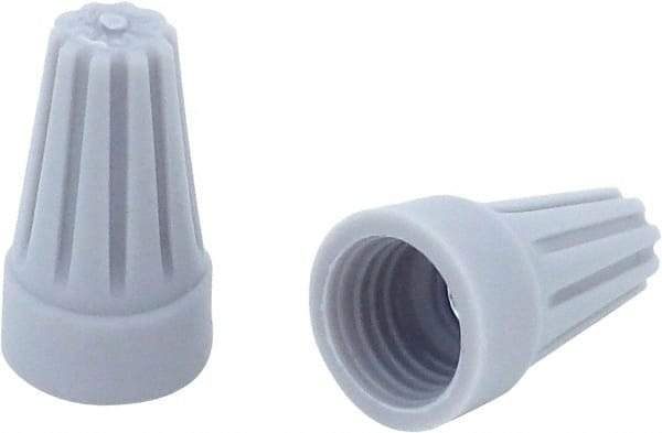 Ideal - 3, 22 to 2, 16 AWG, 300 Volt, Flame Retardant, Standard Twist on Wire Connector - Gray, 221°F - Benchmark Tooling