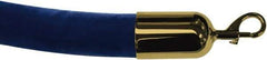 Tensator - 6' Long x 2" Wide Velour Rope - Blue - Benchmark Tooling