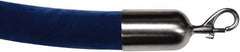 Tensator - 6' Long x 2" Wide Velour Rope - Blue - Benchmark Tooling