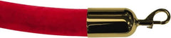 Tensator - 6' Long x 2" Wide Velour Rope - Red - Benchmark Tooling