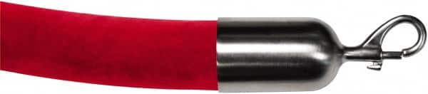Tensator - 6' Long x 2" Wide Velour Rope - Red - Benchmark Tooling