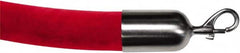Tensator - 6' Long x 2" Wide Velour Rope - Red - Benchmark Tooling