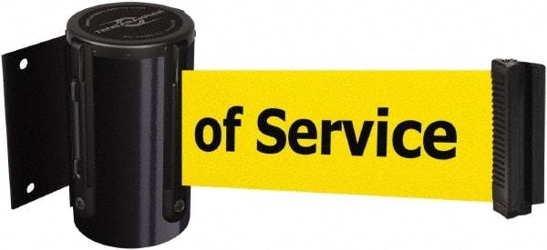 Tensator - 4" High x 2" Long x 3" Wide Barricade Tape Dispenser - Steel, Black Powdercoat Finish, Black, Use with Tensabarrier - Benchmark Tooling