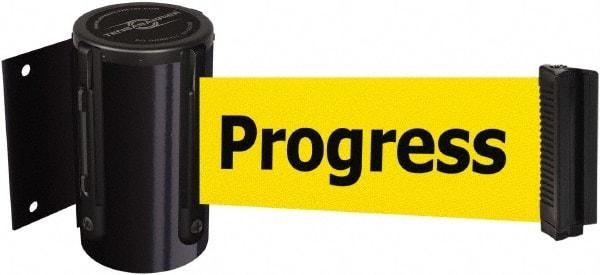 Tensator - 4" High x 2" Long x 3" Wide Barricade Tape Dispenser - Steel, Black Powdercoat Finish, Black, Use with Tensabarrier - Benchmark Tooling