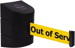 Tensator - 5" High x 3" Long x 3" Wide Barricade Tape Dispenser - Steel, Black Powdercoat Finish, Black, Use with Tensabarrier - Benchmark Tooling