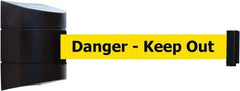 Tensator - 5" High x 3" Long x 3" Wide Barricade Tape Dispenser - Steel, Black Powdercoat Finish, Black, Use with Tensabarrier - Benchmark Tooling
