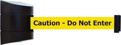 Tensator - 5" High x 3" Long x 3" Wide Barricade Tape Dispenser - Steel, Black Powdercoat Finish, Black, Use with Tensabarrier - Benchmark Tooling