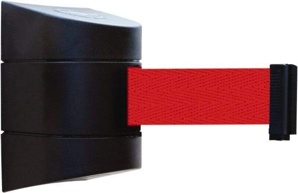 Tensator - 5" High x 3" Long x 3" Wide Barricade Tape Dispenser - Steel, Black Powdercoat Finish, Black, Use with Tensabarrier - Benchmark Tooling