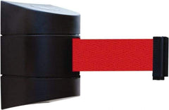 Tensator - 5" High x 3" Long x 3" Wide Barricade Tape Dispenser - Steel, Black Powdercoat Finish, Black, Use with Tensabarrier - Benchmark Tooling