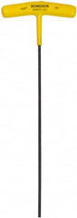 Bondhus - 1/8" Hex, T-Handle Cushion Grip, Hex Key - 9" OAL, Protanium High Torque Steel, Inch System of Measurement - Benchmark Tooling