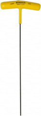 Bondhus - 3/32" Hex, T-Handle Cushion Grip, Hex Key - 9" OAL, Protanium High Torque Steel, Inch System of Measurement - Benchmark Tooling