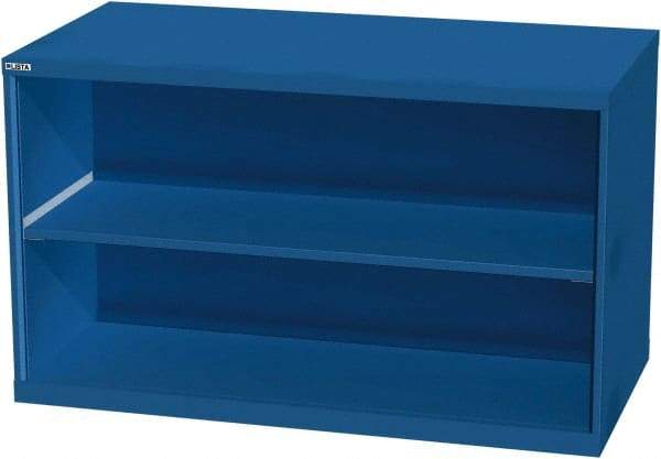 LISTA - 2 Shelf, 33-1/2" High x 56" Wide Bookcase - 28-1/2" Deep, Steel, Blue - Benchmark Tooling