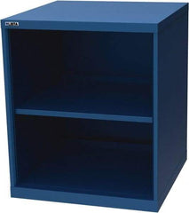 LISTA - 2 Shelf, 33-1/2" High x 28" Wide Bookcase - 28-1/2" Deep, Steel, Blue - Benchmark Tooling