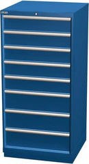 LISTA - 8 Drawer, Modular Storage Cabinet - Steel, 28-1/4" Wide x 28-1/2" Deep x 59-1/2" High, Blue - Benchmark Tooling