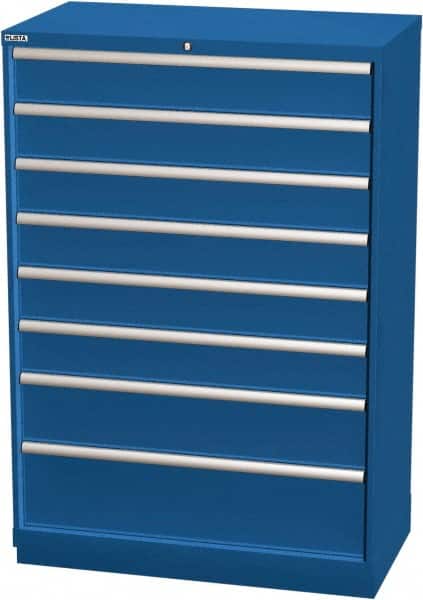 LISTA - 8 Drawer, Modular Storage Cabinet - Steel, 40-1/4" Wide x 22-1/2" Deep x 59-1/2" High, Blue - Benchmark Tooling