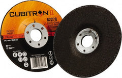 3M - 36 Grit, 5" Diam x 1/8" Thick x 7/8" Arbor, Type 27 Depressed Center Wheel - Benchmark Tooling