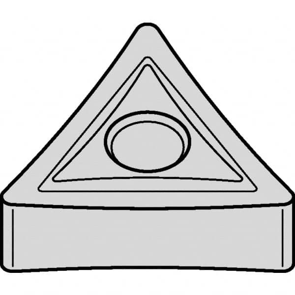 Kennametal - TNGP330.5 Grade KCU10 Carbide Turning Insert - TiAlN Finish, 60° Triangle, 3/8" Inscr Circle, 3/16" Thick, 0.008" Corner Radius - Benchmark Tooling