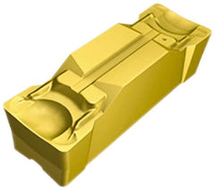 Sandvik Coromant - E2N123 GM Grade 2135, 2.39mm Cutting Width Carbide Grooving Insert - 18.4mm Max Depth of Cut, Neutral, 0.2mm Corner Radius, TiCN/Al2O3/TiN Finish - Benchmark Tooling