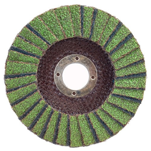 5″ × 1/4″ × 7/8″ Neon R766 Flap Disc Type 27 Flat 36 Grit - Benchmark Tooling