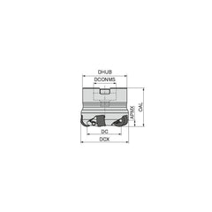 Indexable Copy Face Mills; Maximum Depth Of Cut: 6.00 mm; Compatible Insert Size Code: RN.. 1207; Arbor Hole Diameter (mm): 22.00; Maximum Ramping Angle: 0  ™; Overall Height (mm): 40.00 mm; Series: A262-12; Number of Cutter Inserts: 5; Cutter Style: A262