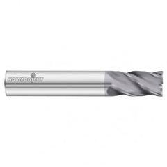 25mm Dia. x 100mm Overall Length 4-Flute 2mm C/R Solid Carbide SE End Mill-Round Shank-Center Cut-FC18 - Benchmark Tooling