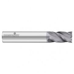 1" Dia. x 5 Overall Length 4-Flute .030 C/R Solid Carbide SE End Mill-Round Shank-Center Cut-FC18 - Benchmark Tooling