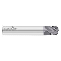 1/2″ Dia. × 1/2″ Shank × 5/8″ DOC × 3″ OAL, Carbide FC18, 4 Flute, Variable Helix, Round, External , Ballnose End Mill - Exact Industrial Supply