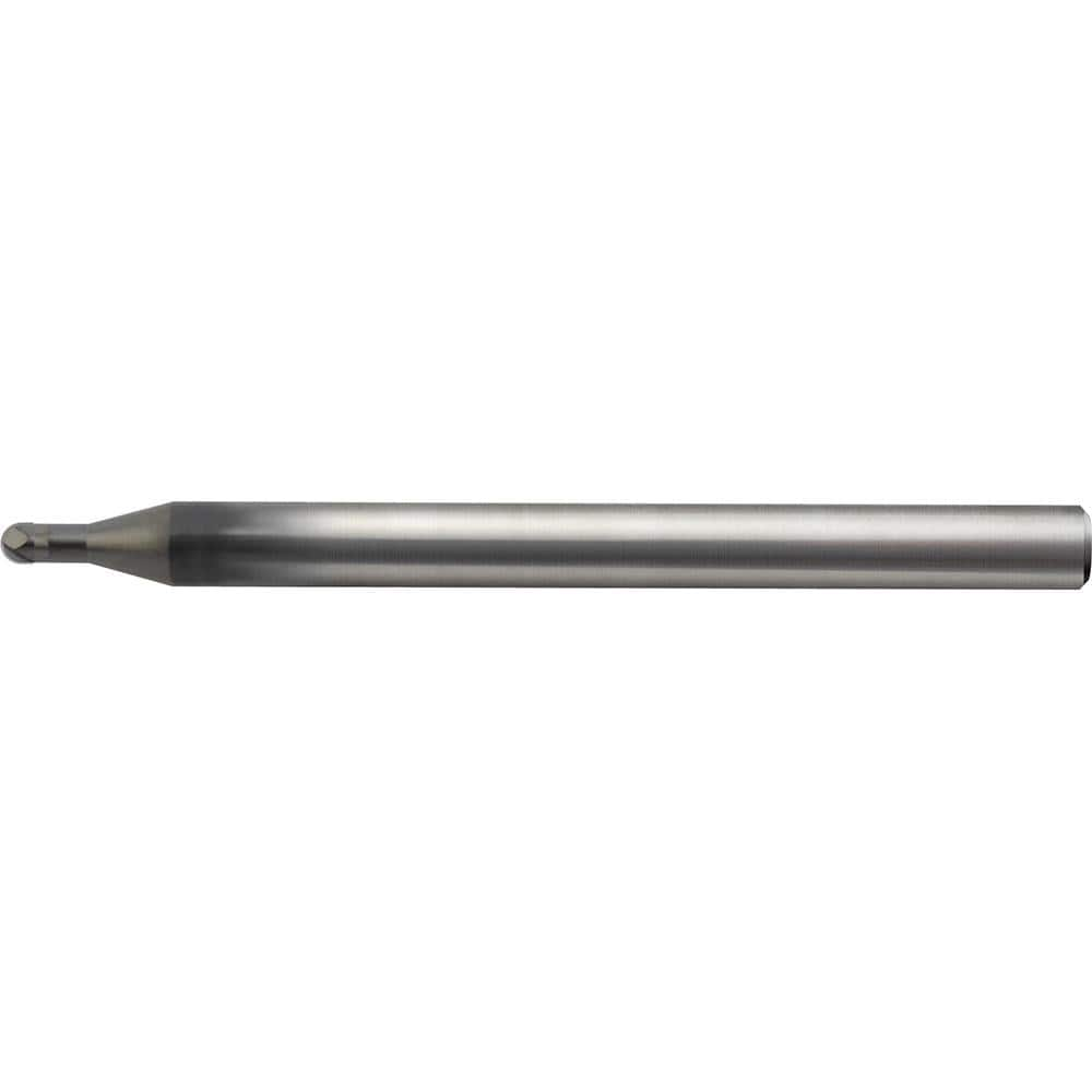 Ball End Mill: 2 Flute, Solid Carbide 50 mm OAL, UDC Coated, Series UDCLBHF