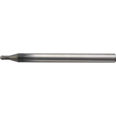 Ball End Mill: 2 Flute, Solid Carbide 50 mm OAL, UDC Coated, Series UDCLBHF