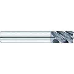 1/2 x 1/2 x 5/8 x 6 OAL .060 C/R 5 Flute Necked Carbide End Mill - Round Shank-AlCrN Coated - Benchmark Tooling