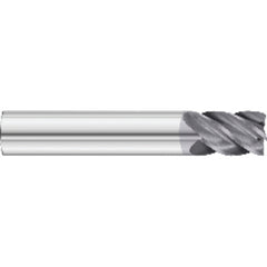 1/2 × 1/2 × 2 × 4 OAL .020 C/R 5 Flute Carbide End Mill - Round Shank-AlCrN Coated