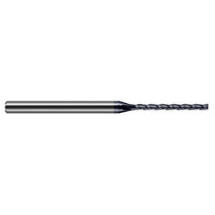 Miniature End Mills - Long Flute - 0.1090″ (7/64″) Cutter Diameter × 0.9000″ Length of Cut Carbide Square End Mill, 3 Flutes, AlTiN Coated - Exact Industrial Supply