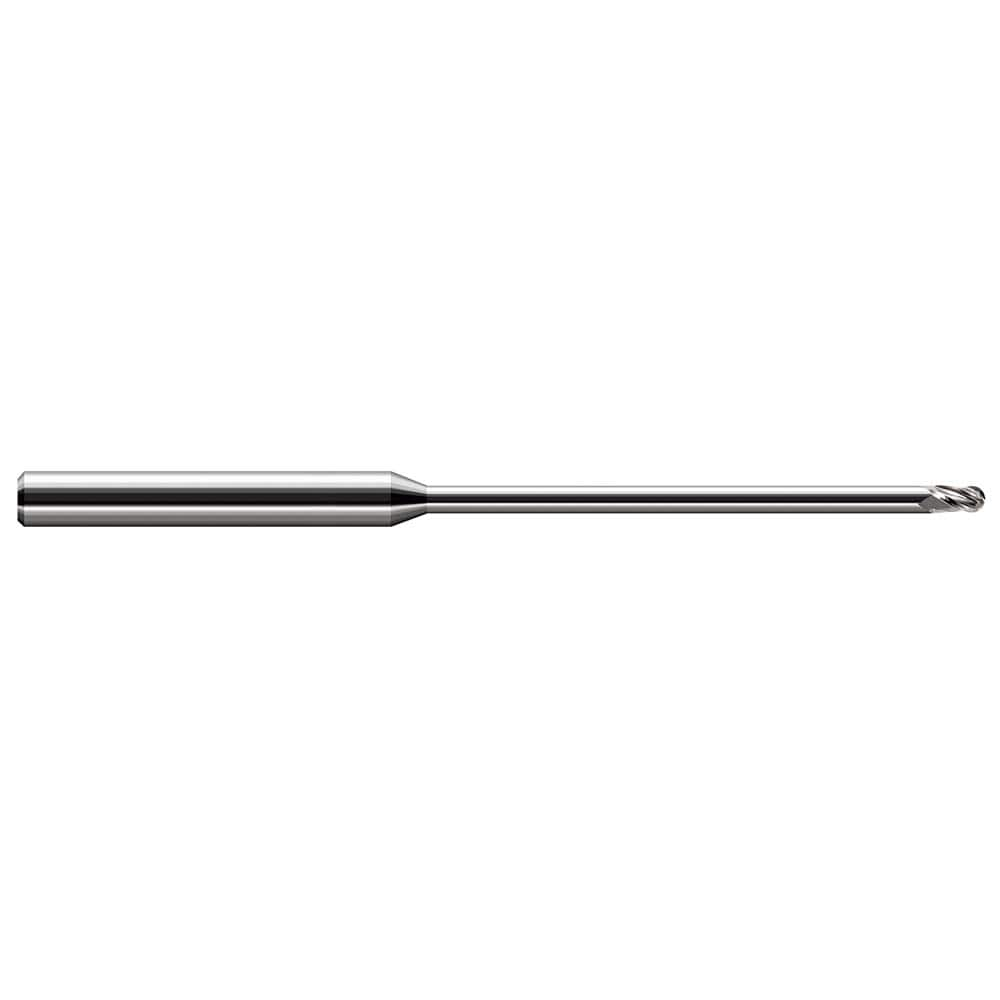 Harvey Tool - Ball End Mills; Mill Diameter (Inch): 1/4 ; Mill Diameter (Decimal Inch): 0.2500 ; Number of Flutes: 3 ; Length of Cut (Inch): 3/8 ; Length of Cut (Decimal Inch): 0.3750 ; Material: Solid Carbide - Exact Industrial Supply