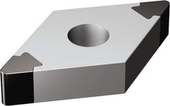 Sandvik Coromant - DNGA433 Grade 7025 CBN Turning Insert - Uncoated, 55° Diamond, 1/2" Inscr Circle, 3/16" Thick, 3/64" Corner Radius - Benchmark Tooling