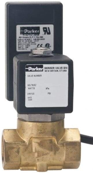 Parker - 1/4" Port, 2 Way, Timer Drain Valve, Brass Solenoid Valve - Normally Closed, FKM Seal - Benchmark Tooling