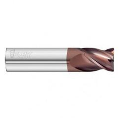 12mm Dia. x 63mm Overall Length 4-Flute 1.5mm C/R Solid Carbide SE End Mill-Round Shank-Center Cut-FC20 - Benchmark Tooling