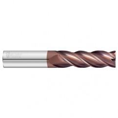 3/8 Dia. x 3-1/2 Overall Length 4-Flute .090 C/R Solid Carbide SE End Mill-Round Shank-Center Cut-FC20 - Benchmark Tooling