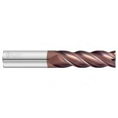 5/8 Dia. x 4 Overall Length 4-Flute .090 C/R Solid Carbide SE End Mill-Round Shank-Center Cut-FC20 - Benchmark Tooling