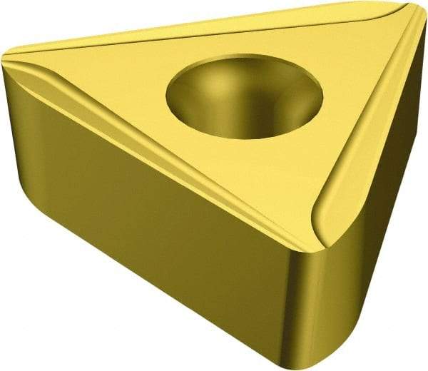 Sandvik Coromant - TNMX3309 PF Grade 3005 Carbide Turning Insert - TiCN/AI2O3/TiN Finish, 60° Triangle, 3/4" Inscr Circle, 3/8" Thick, 1/16" Corner Radius - Benchmark Tooling