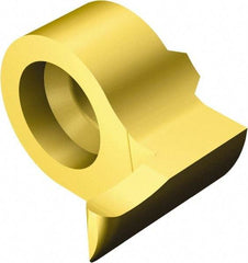 Sandvik Coromant - MB..FAR Grade 1025, 2.5mm Cutting Width Carbide Grooving Insert - 5mm Max Depth of Cut, Left Hand, 1.25mm Corner Radius, TiAlN/TiN Finish - Benchmark Tooling