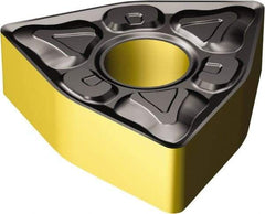 Sandvik Coromant - WNMG432 XM Grade 2220 Carbide Turning Insert - TiCN/AI2O3/TiN Finish, 80° Trigon, 1/2" Inscr Circle, 3/16" Thick, 1/32" Corner Radius - Benchmark Tooling