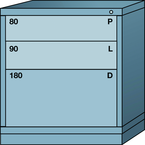 Bench-Standard Cabinet - 3 Drawers - 30 x 28-1/4 x 33-1/4" - Multiple Drawer Access - Benchmark Tooling