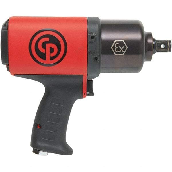 Chicago Pneumatic - 3/4" Drive, 5,100 RPM, 1,290 Ft/Lb Torque Impact Wrench - Pistol Grip Handle, 38 CFM, 90 psi, 3/8" NPT Inlet - Benchmark Tooling