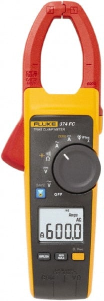 Fluke - 374 FC, CAT IV, CAT III, Digital True RMS Clamp Meter with 1.3386" Clamp On Jaws - Benchmark Tooling