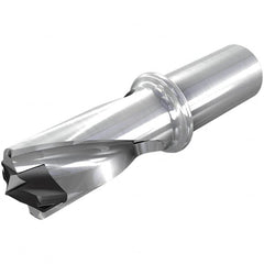 Iscar - 1.417 to 1.453", 8xD, 11.33" Max Depth, 1-1/4" Shank Diam, 1.453" Flute, 15.33" OAL, Replaceable-Tip Drill - Benchmark Tooling