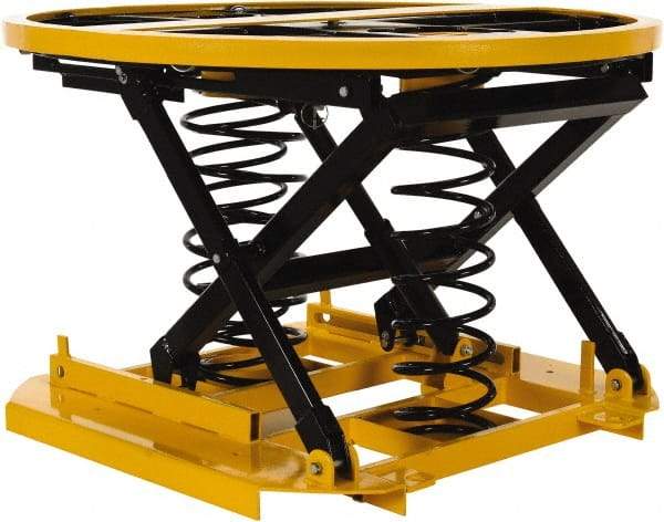 Vestil - 4,500 Lb Capacity Manual Scissor Lift - 9" to 27-3/4" Lift Height, 36-3/4" Platform Length x 36" Platform Width - Benchmark Tooling