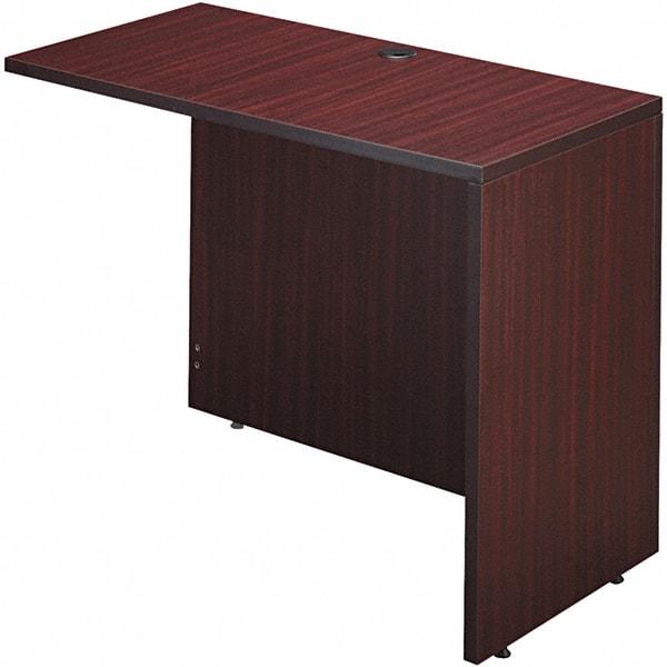 ALERA - Woodgrain Laminate Return/Bridge Shell Desk - 42" Wide x 23-5/8" Deep x 29-5/8" High, Mahogany - Benchmark Tooling